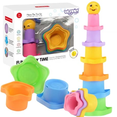 WOOPIE BABY Pyramid Sinneskoppar Stjärnor + Boll