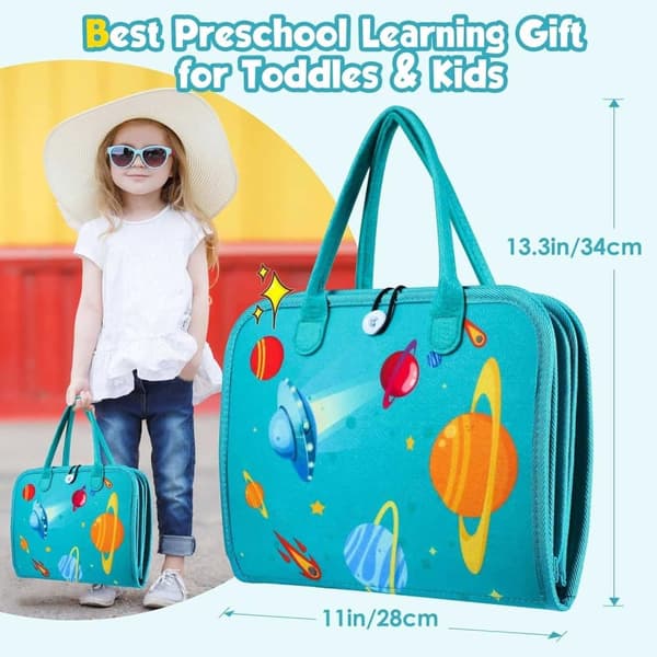 Lollanda Busy Board Montessori-lelu - Aktiviteetti- ja kehityslelut lapsille - Sininen,P4- Montessori-pelit Opi