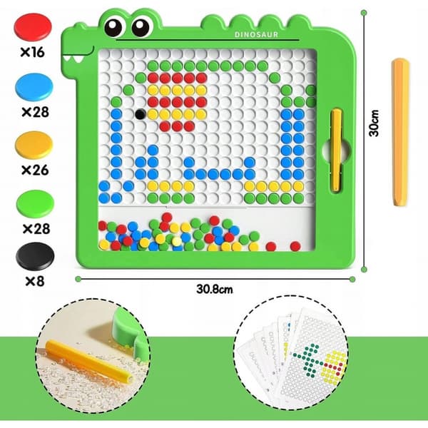 WOOPIE Magnetbräda för Barn – Montessori MagPad Dinosaurie