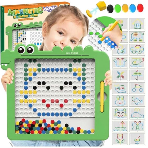 WOOPIE Magnetbräda för Barn – Montessori MagPad Dinosaurie