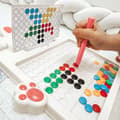 Miniatyrbillede 4 af 10: WOOPIE Magnet Board til børn – Montessori MagPad Rabbit Pink
