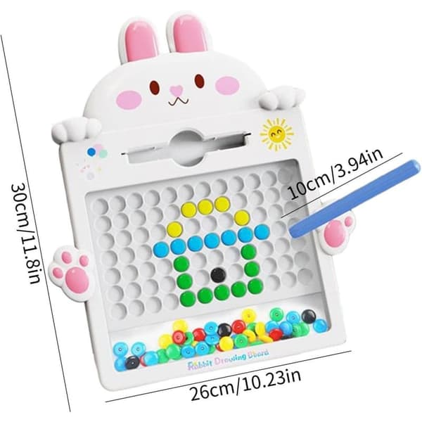 WOOPIE Magnet Board til børn – Montessori MagPad Rabbit Pink