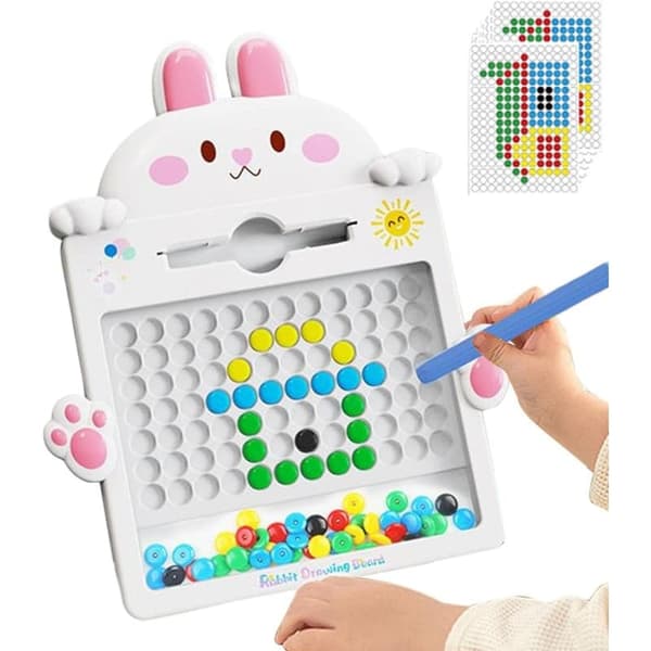WOOPIE Magnet Board til børn – Montessori MagPad Rabbit Pink