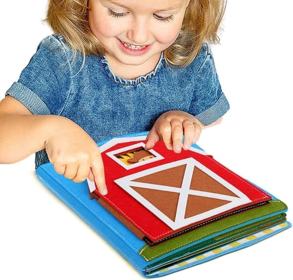 OBOSOE Sensory Activity Pad – 3D pædagogisk legebog og udviklende legetøjsgave til førskolebørn 1-5 år