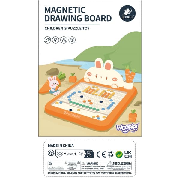 WOOPIE Magnetisk Montessori-Ritbräda MagPad – Kanin och Morot