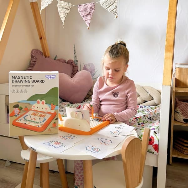 WOOPIE Magnetisk Montessori-Ritbräda MagPad – Kanin och Morot