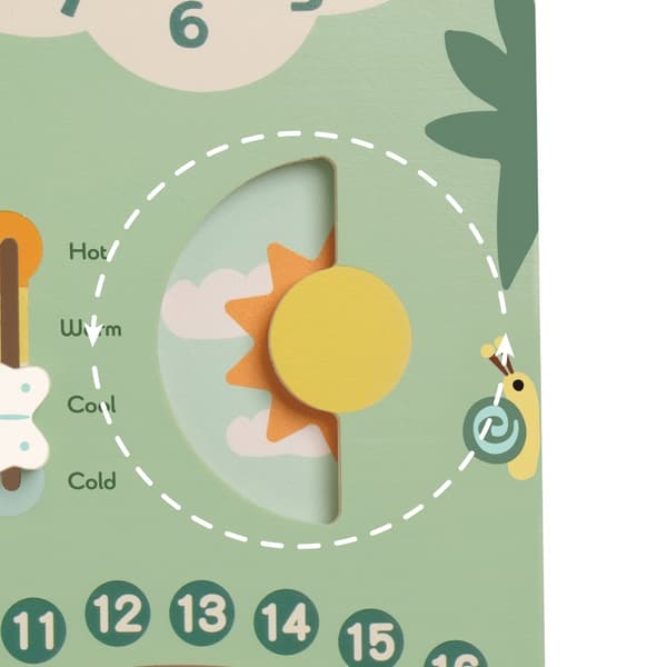 CLASSIC WORLD Trämanipulationsbräda "Min Första Kalender" – Barnklocka