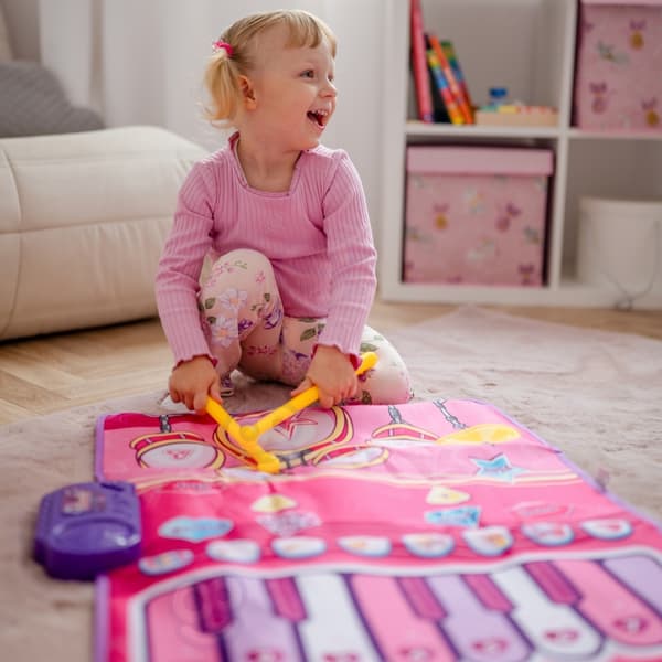 WOOPIE Stor Musikalisk Mat 2-i-1 Interaktiv Trumma & Piano