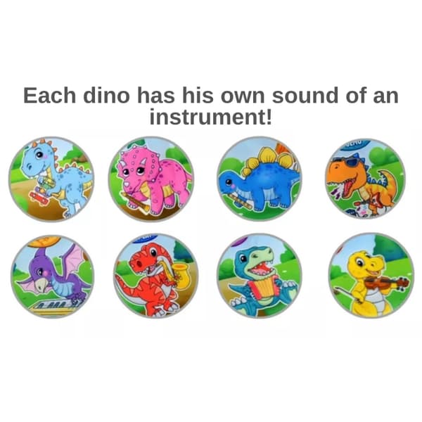 WOOPIE XXL Musical Dinosaur Tæppe 2-i-1 – 110 cm
