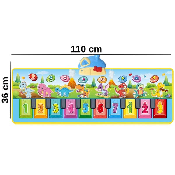 WOOPIE XXL Musical Dinosaur Tæppe 2-i-1 – 110 cm