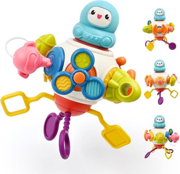 Bomclap 8-i-1 Montessori Sensorisk Aktivitetskub Lekbuske, Motorikleksak för Småbarn (1-3 År)
