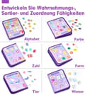 Miniatyrbild 4 av 7: Bomclap Aktivitetstavla, Sensorisk Pedagogisk Aktivitetsplatta, Motorikleksak Present för Flickor och Pojkar från 2, 3, 4 år