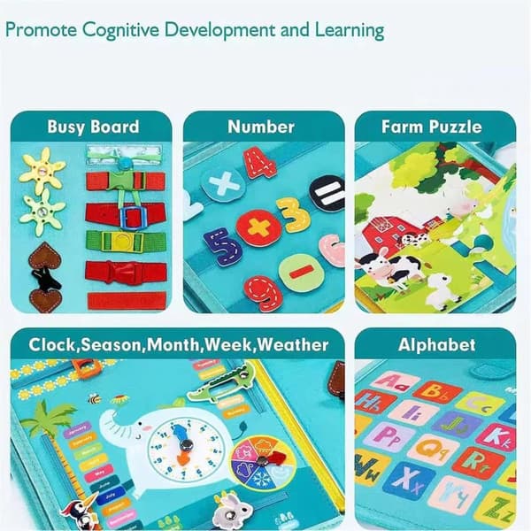 Bomclap Aktivitetsbok – Motorik & Sinnesträning, Interaktiv Lärobok, Montessori Present till Barn från 2, 3, 4, 5 år