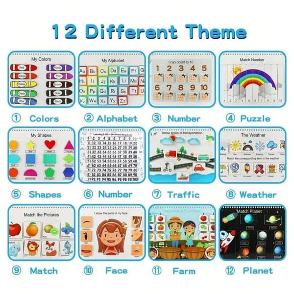 Bomclap Activity Pad – Pædagogisk sanselegetøj i førskolen med Montessori-inspirerede aktiviteter for småbørn 1-4 år