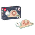 Miniatyrbild 5 av 6: Stapelbar sensorisk snigel Sweet Cocoon - 6 FSC trästaplingsdelar - 4 sensoriska block - tidigt lärande spel - från 12 månader