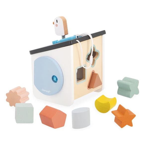 Maison des Shapes Bird Sweet Cocoon - Early Learning Game - Lär dig former och färger - FSC Träleksak - Från 18 månader