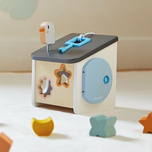Maison des Shapes Bird Sweet Cocoon - Early Learning Game - Lär dig former och färger - FSC Träleksak - Från 18 månader
