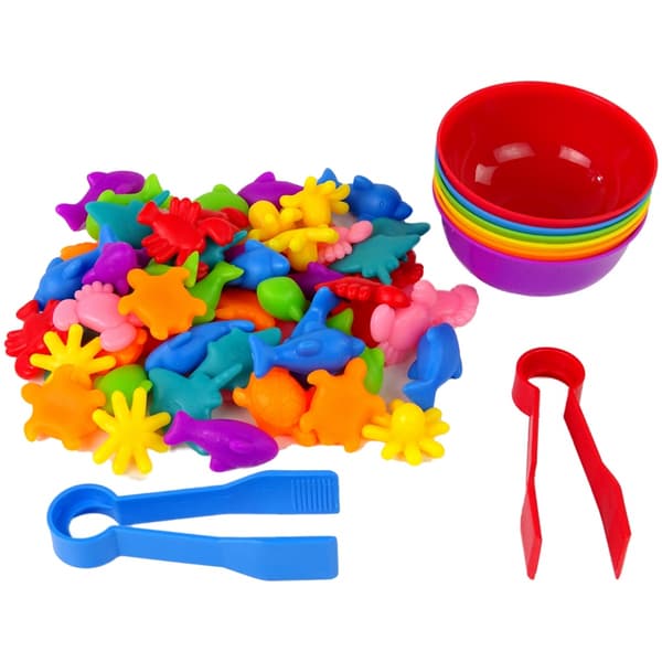 WOOPIE Montessori Colour Sorter Sea & Land – 64 dele