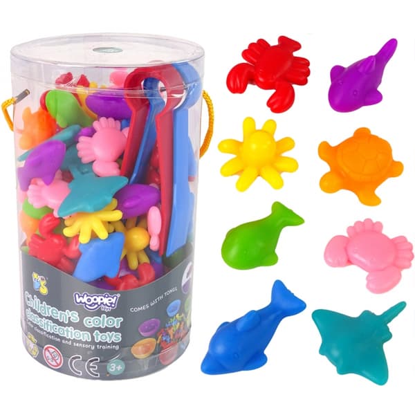 WOOPIE Montessori Colour Sorter Sea & Land – 64 dele