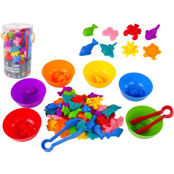 WOOPIE Montessori Colour Sorter Sea & Land – 64 dele