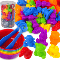 Miniatyrbillede 1 af 8: WOOPIE Montessori Colour Sorter Dyr – 44 dele