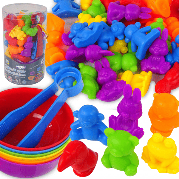 WOOPIE Montessori Colour Sorter Dyr – 44 dele