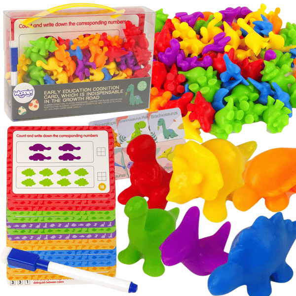 WOOPIE Lær at tælle – Montessori-dinosaursæt med 95 dele