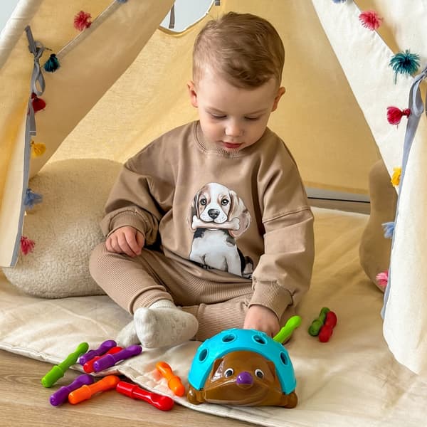 WOOPIE Igelkott Sorter – Montessori 4-i-1 Siffer- och Färgspel