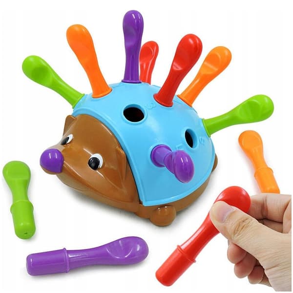 WOOPIE Igelkott Sorter – Montessori 4-i-1 Siffer- och Färgspel