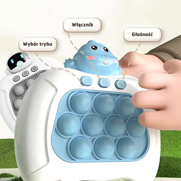 WOOPIE Spel POP IT Elektriskt Anti-Stress Arkad Dinosaurie Blå