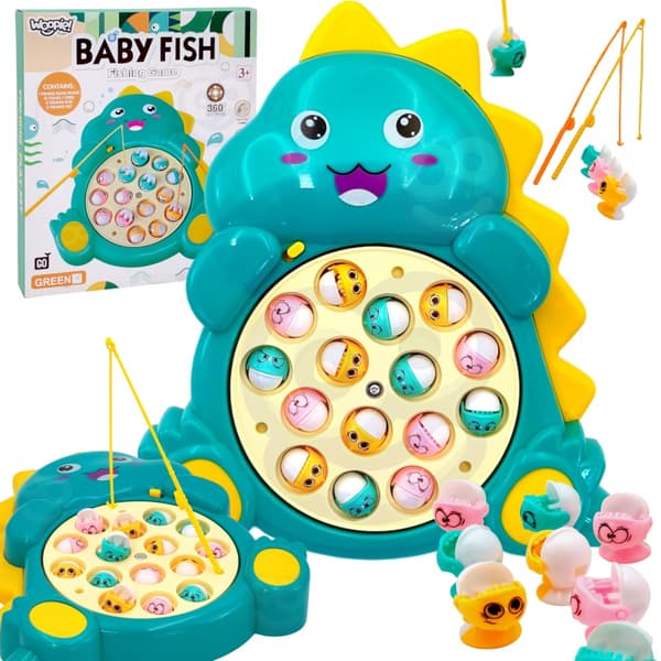 WOOPIE Fiskespel Arcade Set – Grön Dinosaurie