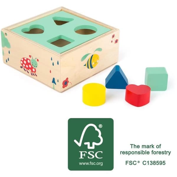 Liten fot 10944 Forma kub "Move it!" 100 % FSC-certifierat, formspel för att främja logik, från 12 månader
