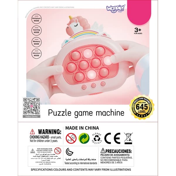 WOOPIE Spel POP IT Elektrisk Anti-Stress Arcade Enhörning