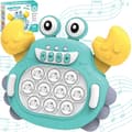 Miniatyrbild 1 av 3: WOOPIE Spel POP IT Elektroniskt Anti-Stress Arkadspel – Grön Krabba