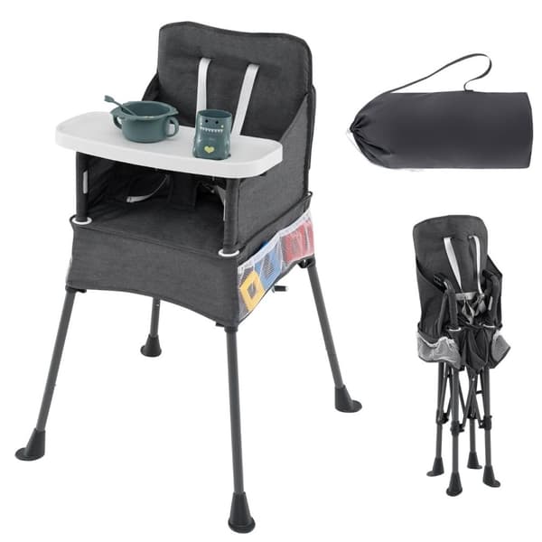 Booster Seat, 58,42x57,15x96,52 cm, Tummanharmaa