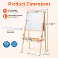 Miniatyrbillede 3 af 6: Justerbar Dobbeltsidet Staffeli, 17"-21.5" x 21.5" x 45.5"-57.5", Natur