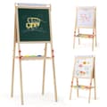 Miniatyrbillede 1 af 6: Justerbar Dobbeltsidet Staffeli, 17"-21.5" x 21.5" x 45.5"-57.5", Natur