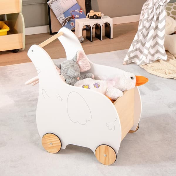 Barnens shoppingvagn, 12,5x19x22 tum, Vit