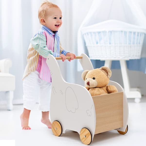 Barnens shoppingvagn, 12,5x19x22 tum, Vit