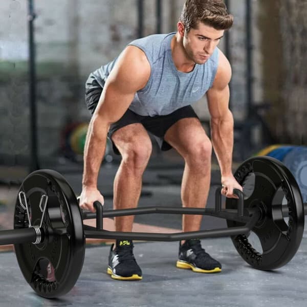 Olympisk Hexagon Deadlift Fällfångststång, 56 tum, Svart