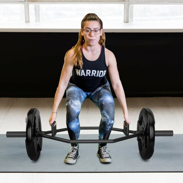 Olympisk Hexagon Deadlift Fällfångststång, 56 tum, Svart