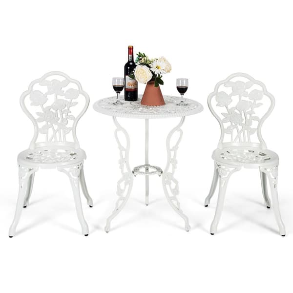 Terrasse Bistro Sæt, 60x66 cm, 41x51x81.5 cm, Hvid