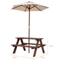 Miniatyrbillede 5 af 8: Børne picnic bord bænk, 89x79x50 cm, valnød