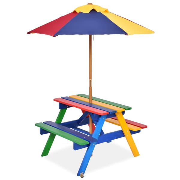 Picknickbord set, 89x79x50 cm, valnöt
