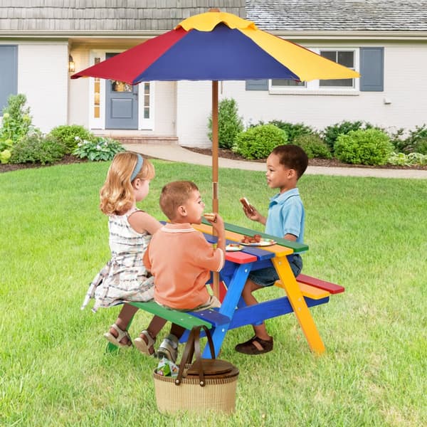 Picknickbord set, 89x79x50 cm, valnöt