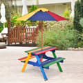 Miniatyrbild 7 av 8: Picknickbord set, 89x79x50 cm, valnöt