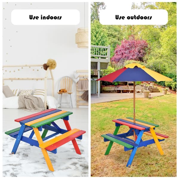 Picknickbord set, 89x79x50 cm, valnöt