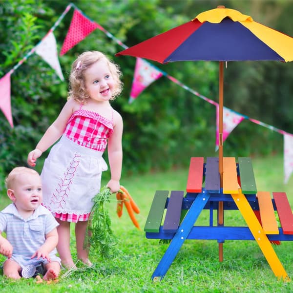 Picknickbord set, 89x79x50 cm, valnöt