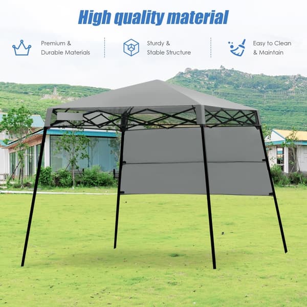 Pop-up telt, 2,1m x 2,1m, Grå