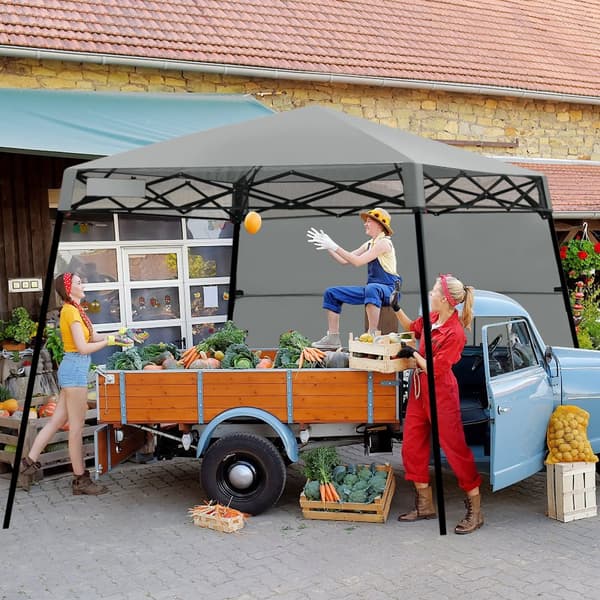 Pop-up telt, 2,1m x 2,1m, Grå